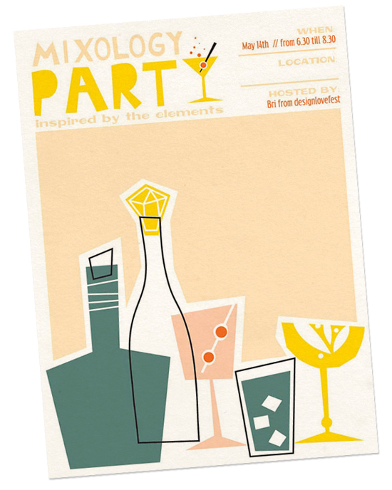 mixology party invite | designlovefest